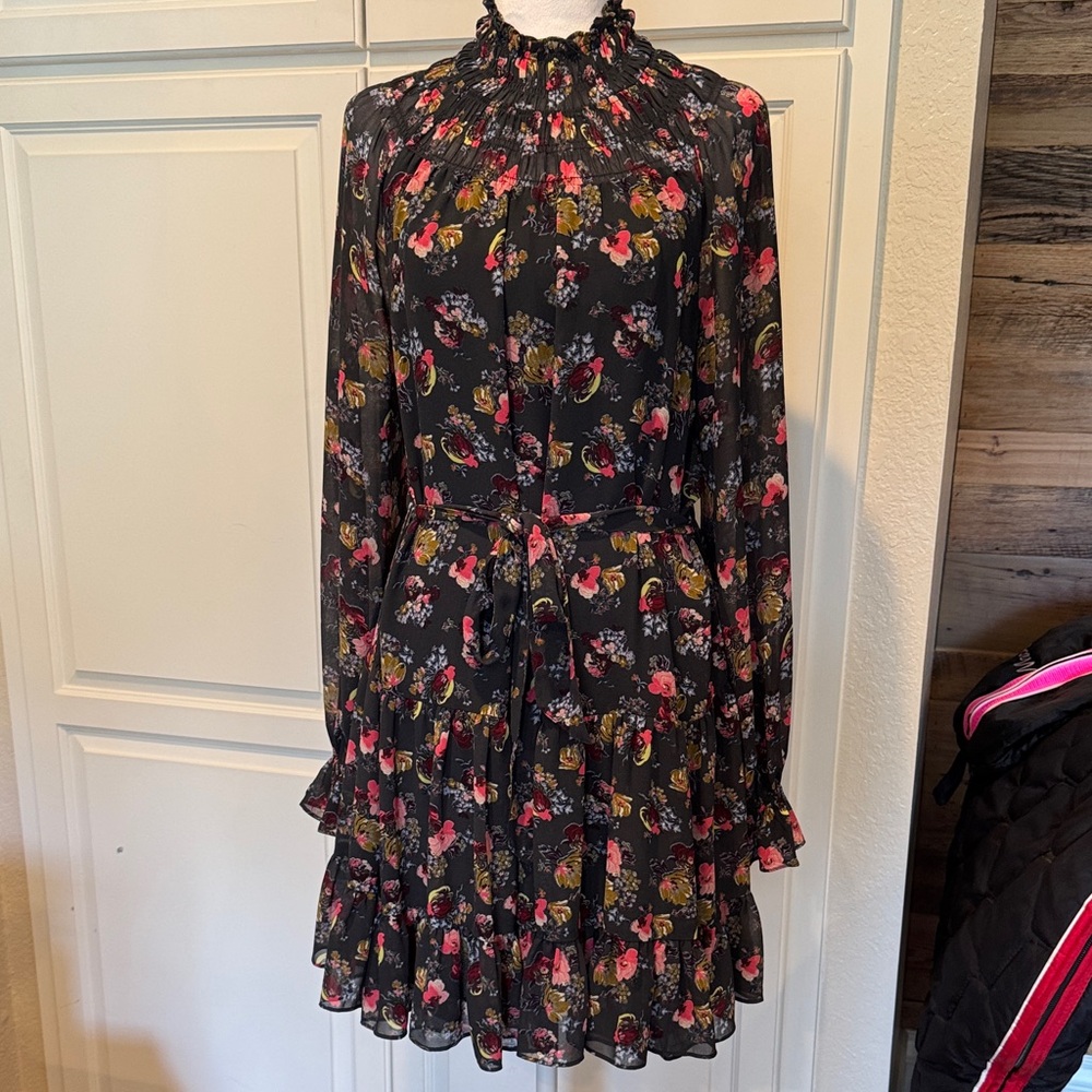 Cinq à Sept Floral Black Dress